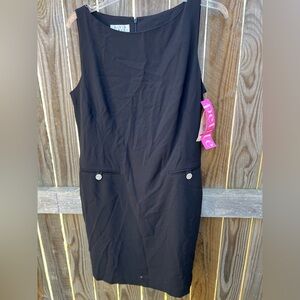 👗David Warren petite black sleeveless dress